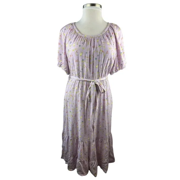 Matilda Jane Enchanted Garden Lavender Artist Floral Tiered Maxi Dress Size XXL - Picture 2 of 14